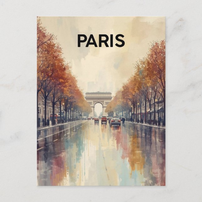 Paris Arc de Triomphe Postcard (Front)
