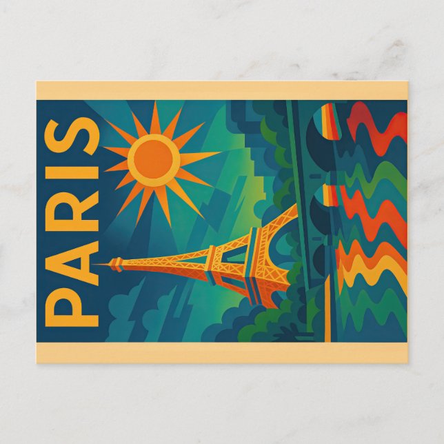 Paris Art Deco Postcard (Front)