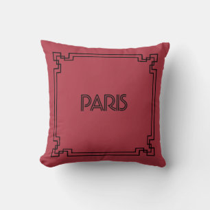 Paris Art Nouveau Art Deco Art Nouveau Throw Pillow