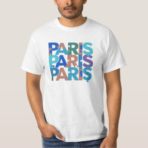 Paris: Artful Puzzle Typography 3 T-Shirt