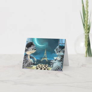 Paris at Night Blank Card  (Various Sizes)