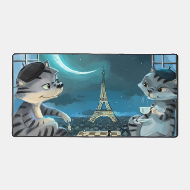 Paris at Night Desk Mat (Front)
