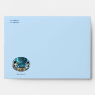 Paris at Night Envelope - Happy Blue (Various)