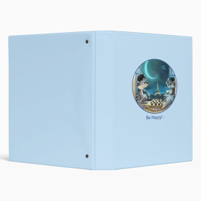 Paris at Night Scrapbook/Album 3-Ring - Happy (3 S Binder (Background)