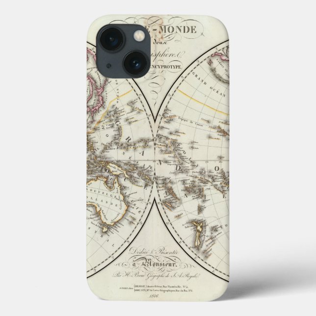 Paris Atlas Map Case-Mate iPhone Case (Back)