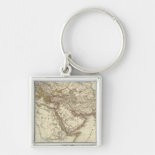 Paris atlas map keychain