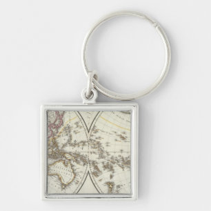 Paris Atlas Map Keychain