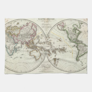 Paris Atlas Map Kitchen Towel