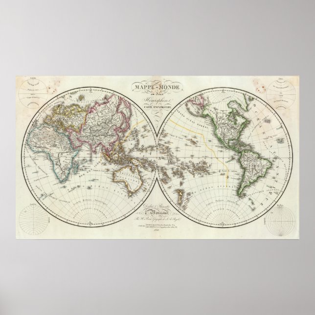 Paris Atlas Map Poster (Front)