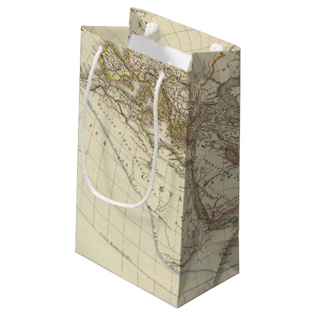 Paris atlas map small gift bag (Back Angled)