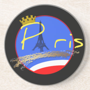 Paris avec Dessous de verre rond de la Tour Eiffel