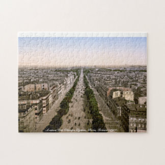 Paris Avenue Des Champs Elysses, France c1900 Jigsaw Puzzle