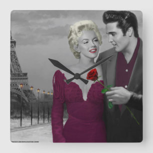 Paris B&W Square Wall Clock