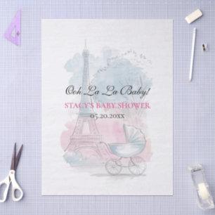 Paris Baby Shower Eiffel Tower Gender Neutral Tissue Paper
