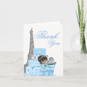 Paris Baby Shower Thank You Cards