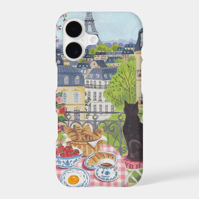Paris Balcony Breakfast Cat Eiffel Tower (Back)