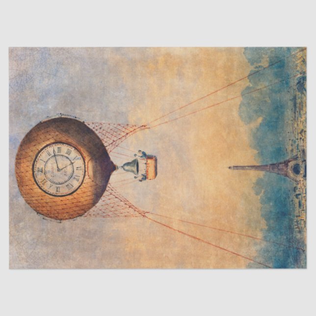 Paris Balloon Tissue or Decoupage Paper (Front)