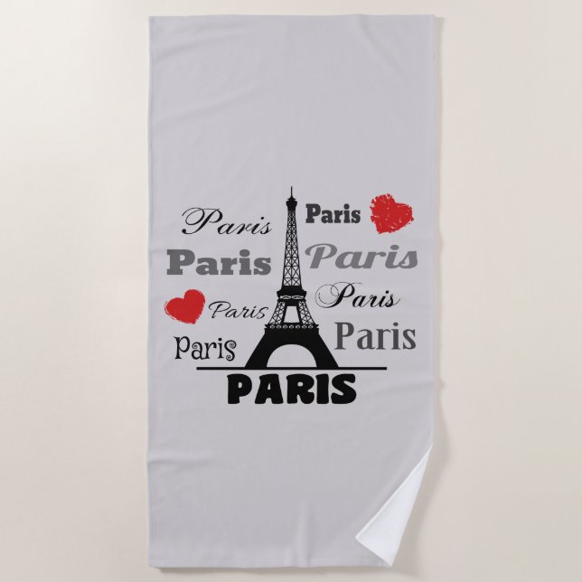 Paris Beach Towel (Front)