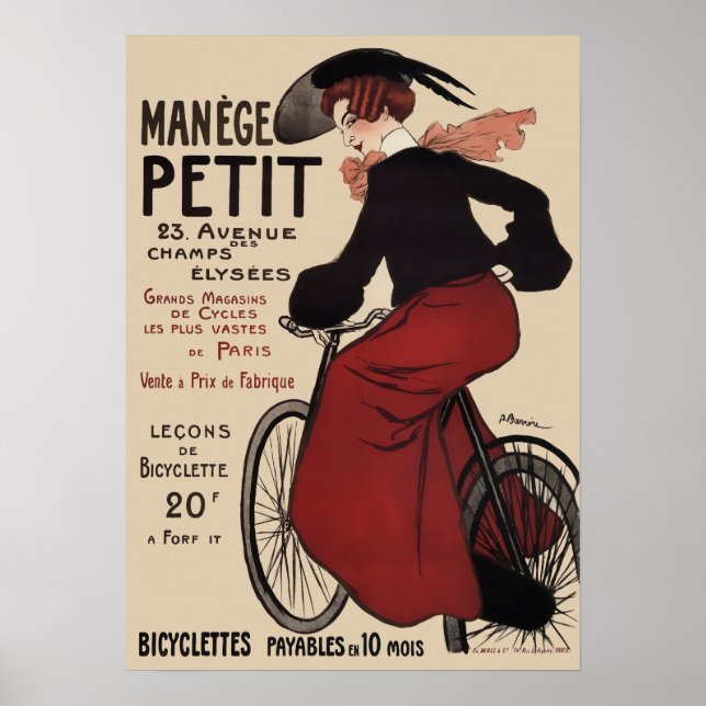 PARIS BICYCLE ADVERTISEMENT c. 1880 Poster (Front)