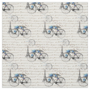 Paris Bicycle Forgetmenot Fabric