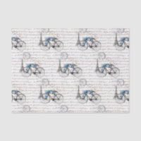 Paris Bicycle Forgetmenot Tissue Paper