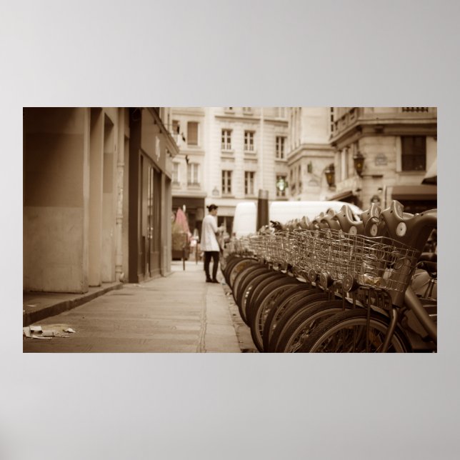 Paris Bicycling Poster (Front)