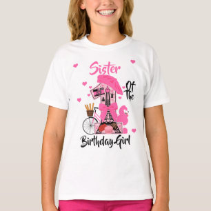 Paris Birthday Girl Sister Eiffel Tower T-Shirt