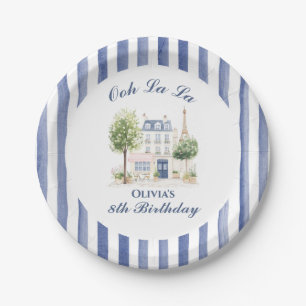 Paris Birthday Parisian Cafe Tea Party Paper Plate