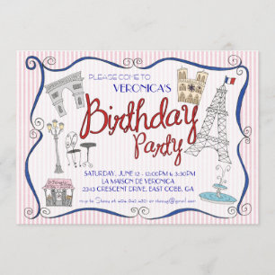 Paris Birthday Party Invitation