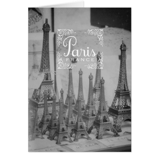 Paris Black and White Travel Notecard Souvenirs