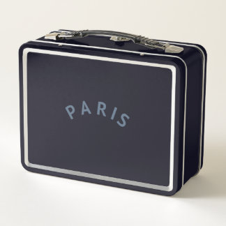 Paris Black Metal Lunch Box, Chic Lunch Box