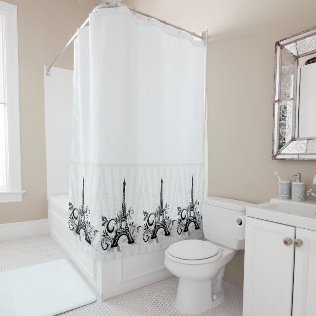 Paris Black White Elegant Flourish (In Situ)