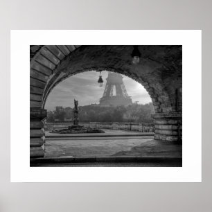 Paris Black & White Print Poster