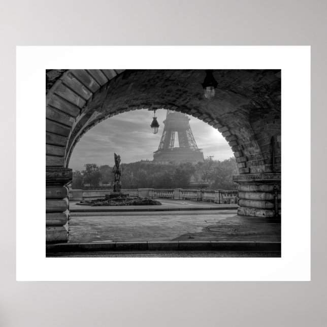 Paris Black & White Print Poster (Front)