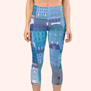 Paris Blue Capri Leggings