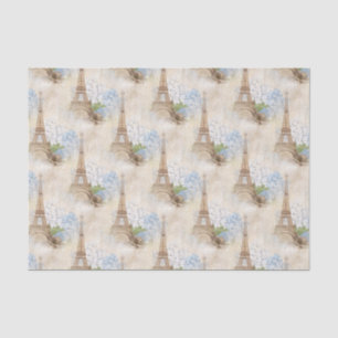 Paris Blue Hydrangea Vintage Romantic Tissue Paper