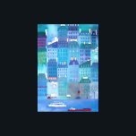 Paris Blues Canvas Print<br><div class="desc">Modern cityscape painting of Paris in the spring.  For those who love France and French architecture.
Original art by Nic Squirrell</div>