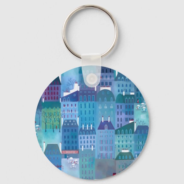 Paris Blues Keychain (Front)
