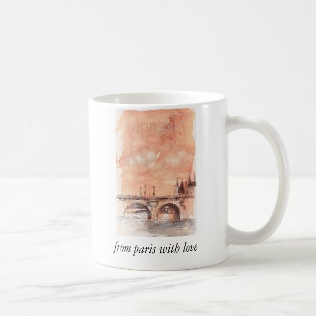 PARIS BONJOUR COFFEE MUG (Right)