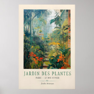 Paris Botanical Garden Vintage Poster Jardin des