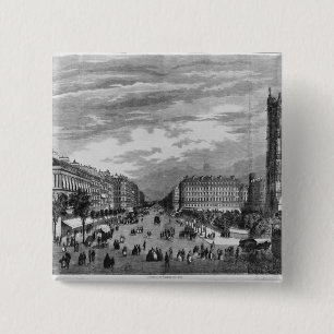 Paris, Boulevard de Sebastopol 2 Inch Square Button