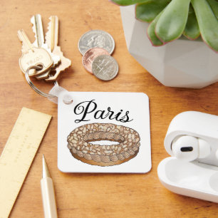 Paris Brest Choux Pastry French Patisserie France Keychain