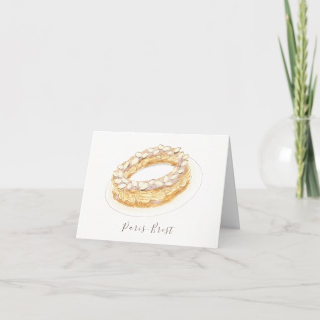Paris-Brest watercolor Card (Front)