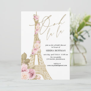 Paris bridal shower, Bridal Shower, French Invitation