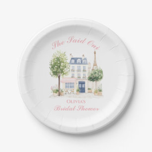 Paris Bridal Shower Parisian Cafe Paper Plate