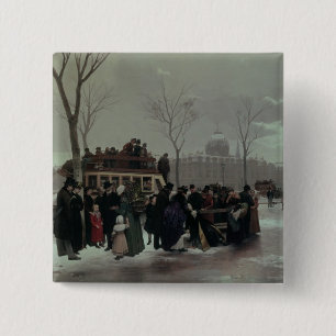 Paris Bus Accident 2 Inch Square Button