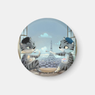 Paris by Day Circle Magnet (Various sizes)