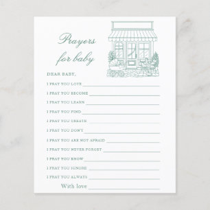 Paris Cafe baby shower - Prayers for baby