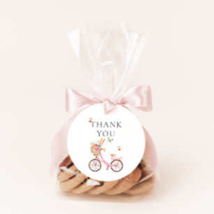 Paris Cafe Boulangerie Pink Bicycle Watercolor Favour Tags