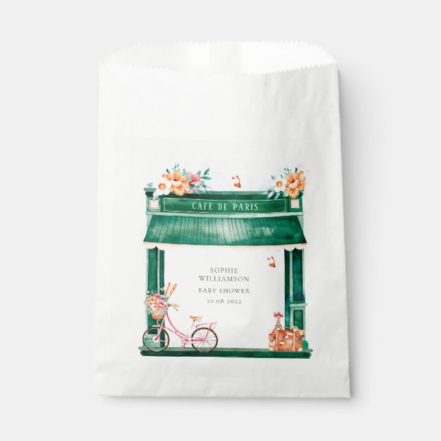 Paris Cafe Boulangerie Watercolor   Favour Bag (Front)